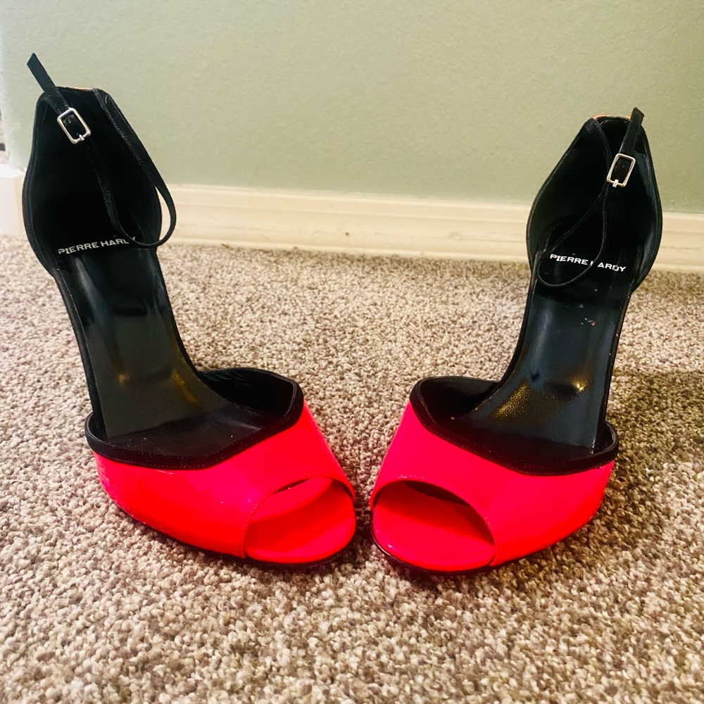 Pierre Hardy Skinissimo Neon Pink/Orange Stilettos - Picture 10 of 17